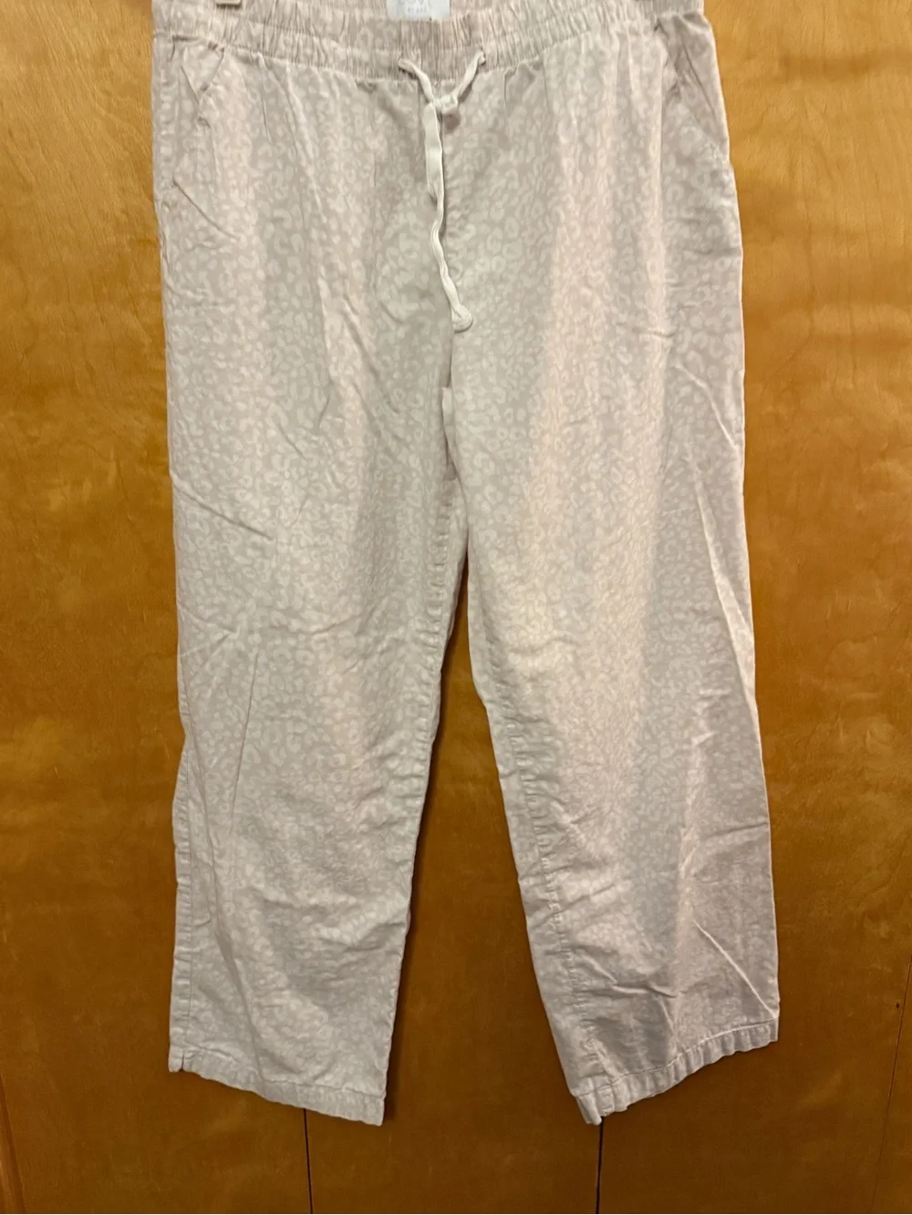 LOVE by Gap Light Beige Drawstring Pajamas women size small